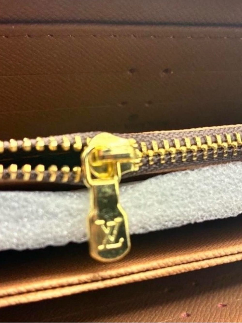 Louis Vuitton Brown and Tan Monogram Zip-Around Wallet - Picture 7 of 10